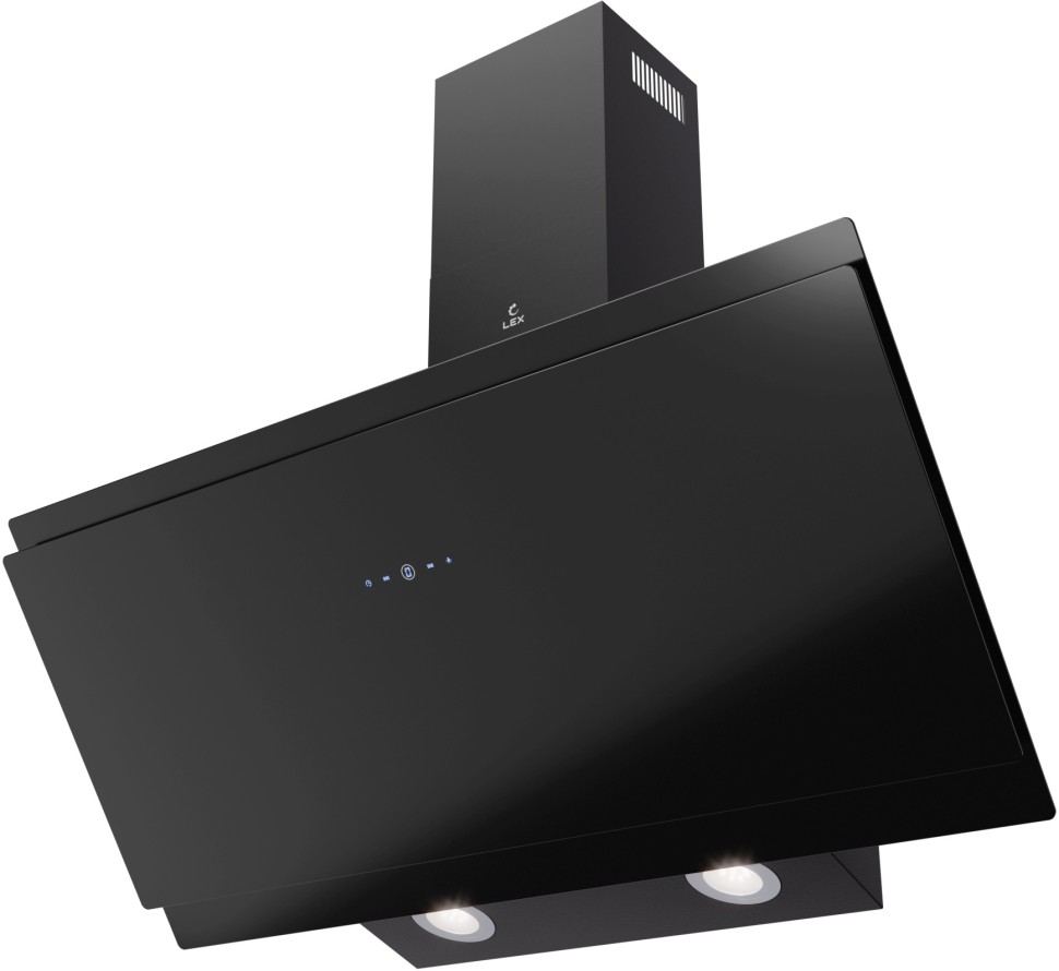 Вытяжка каминная Lex Furia 900 черный управление: сенсорное (1 мотор)  