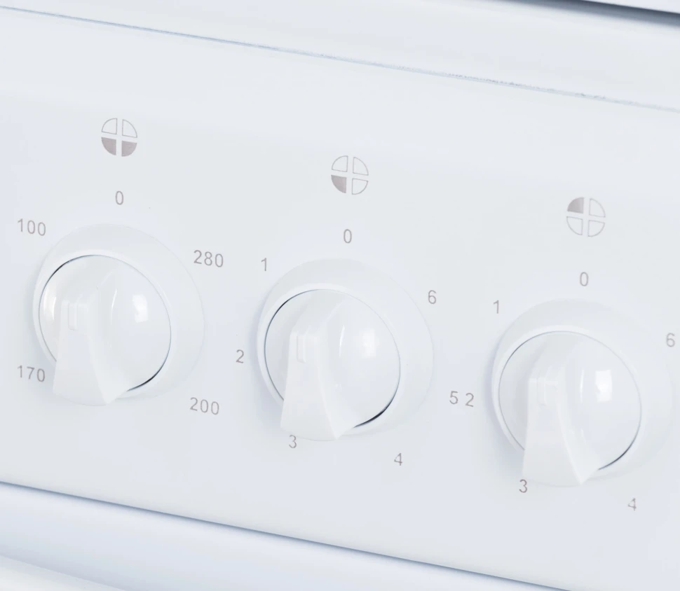 Плита Электрическая Flama AE 1409 W белый эмаль (металлическая крышка)