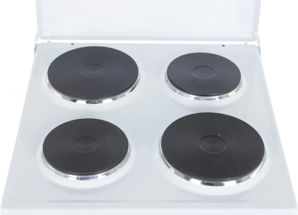 Плита Электрическая Flama AE 1409 W белый эмаль (металлическая крышка)