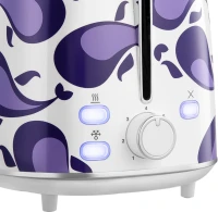 Тостер Kitfort КТ-6863 1080Вт белый/фиолетовый