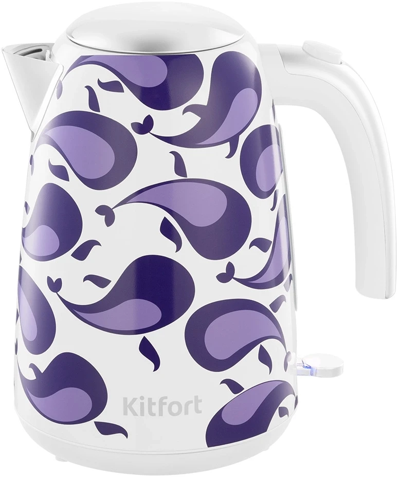 Тостер Kitfort КТ-6863 1080Вт белый/фиолетовый  