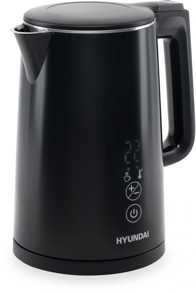 Чайник электрический Hyundai HYK-S5509 1.5л. 2200Вт черный корпус: металл/пластик  