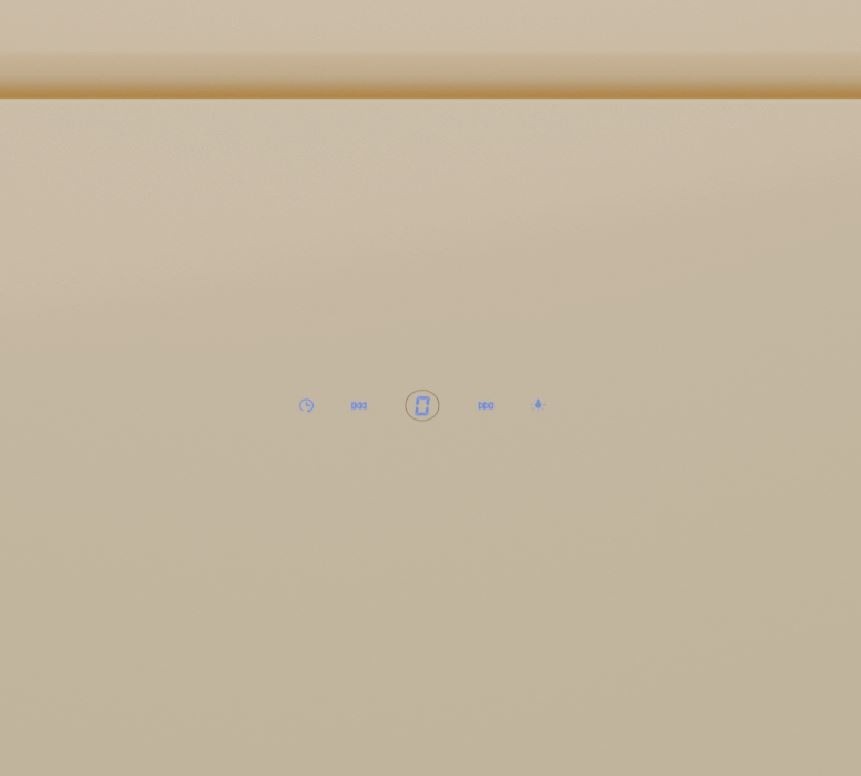 Вытяжка каминная Lex Furia 900 cлоновая кость управление: сенсорное (1 мотор)  