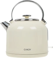 Чайник электрический Candy CK-205 1.7л. 2200Вт слоновая кость корпус: нерж.сталь