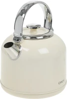 Чайник электрический Candy CK-205 1.7л. 2200Вт слоновая кость корпус: нерж.сталь