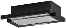 Вытяжка встраиваемая Krona Kamilla 600 Glass черный управление: кулисные переключатели (2 мотора)  