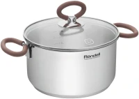 Кастрюля Rondell Etery RDS-1600 5.1л. d=24см (с крышкой) стальной