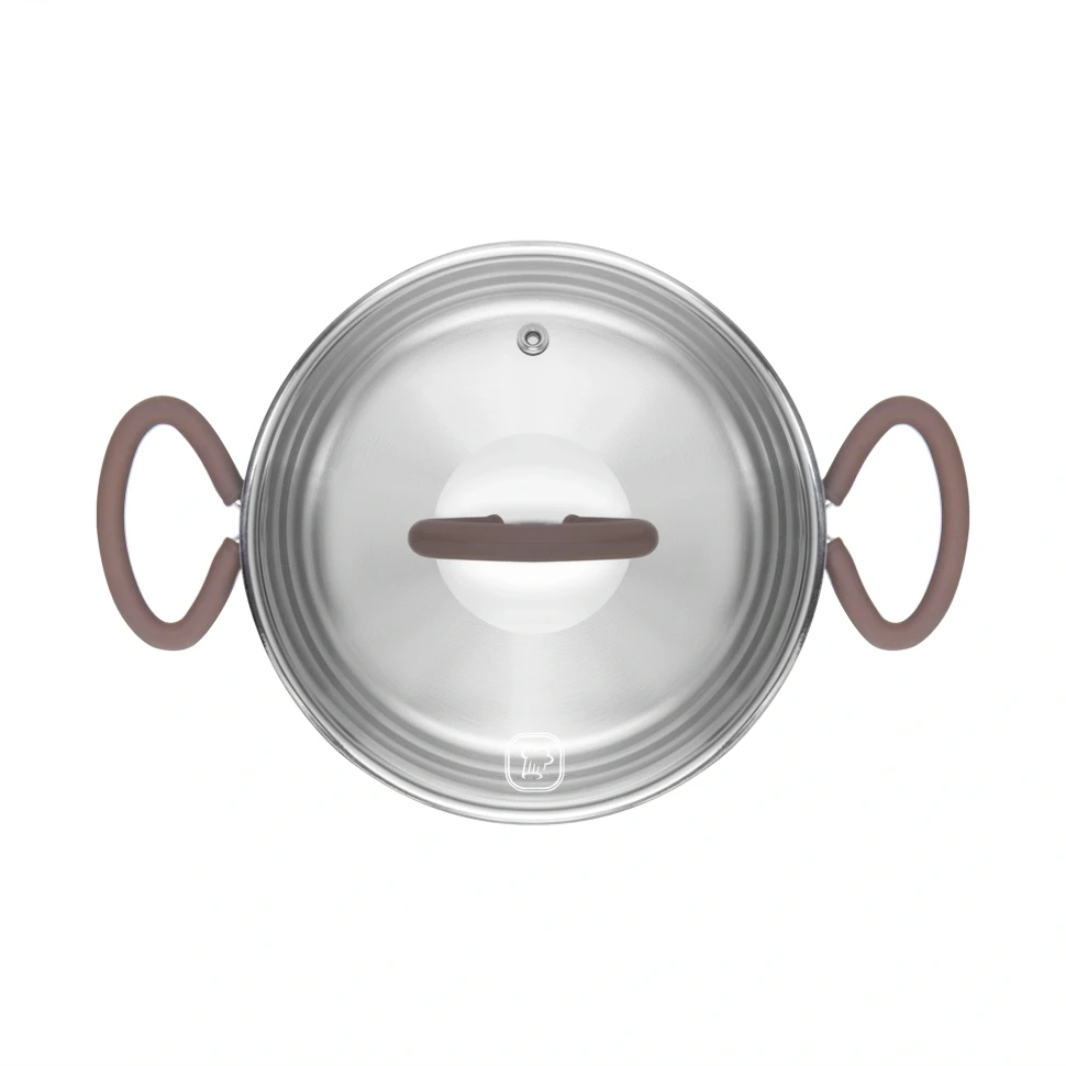 Кастрюля Rondell Etery RDS-1600 5.1л. d=24см (с крышкой) стальной