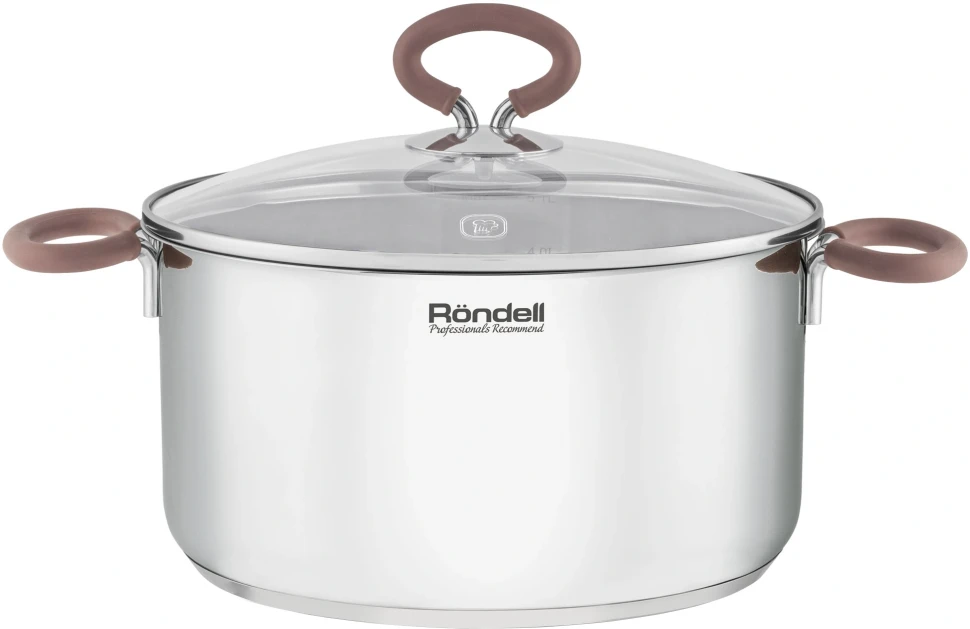 Кастрюля Rondell Etery RDS-1600 5.1л. d=24см (с крышкой) стальной