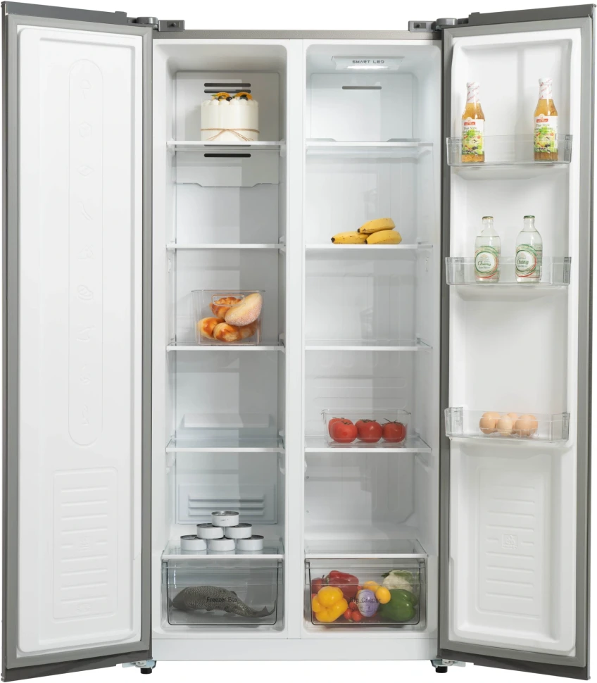 Холодильник Бирюса SBS 400 DI 2-хкамерн. нержавеющая сталь