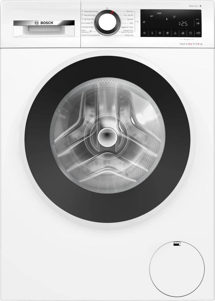 Стиральная машина Bosch Serie 6 WNG2540LSN пан.швед. загр.фронтальная макс.:10.5кг (с сушкой) белый  