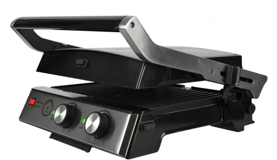 Электрогриль GFGril GF-165 2000Вт черный/серебристый  