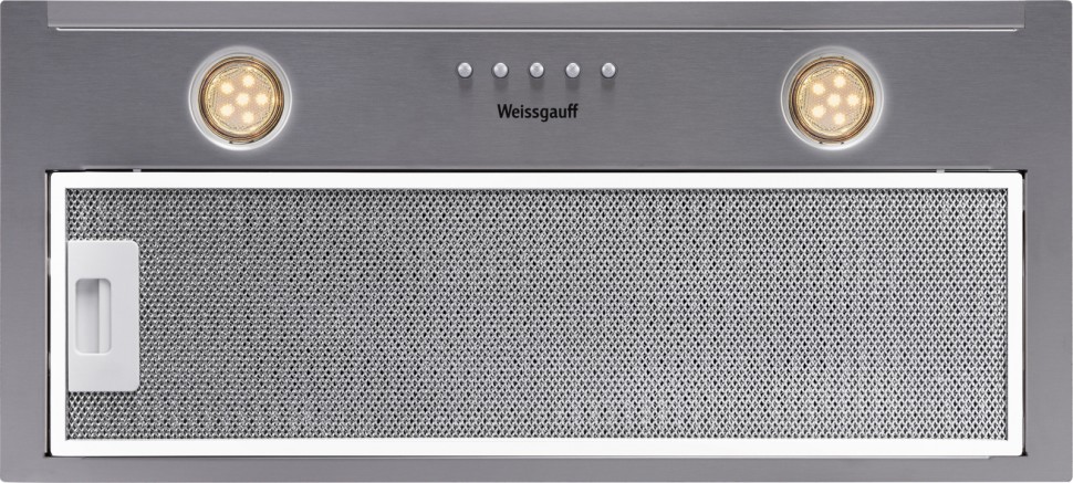 Вытяжка встраиваемая Weissgauff ALPHA 60 PB IX нержавеющая сталь управление: кнопочное (1 мотор)  
