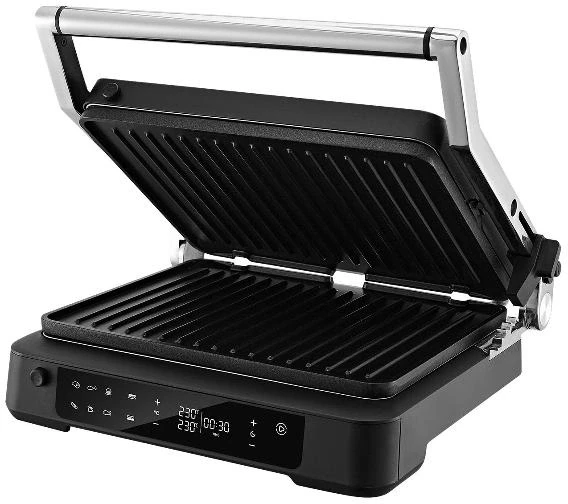 Электрогриль Kitfort КТ-3675 2000Вт серебристый/черный