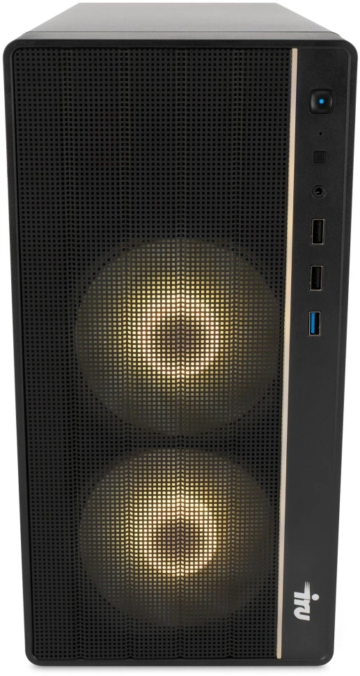 ПК IRU Tactio 310H6SEA MT i5 14400F (2.5) 16Gb SSD1Tb RTX5060 8Gb без ОС GbitEth 500W черный (RUS) (2164592)  