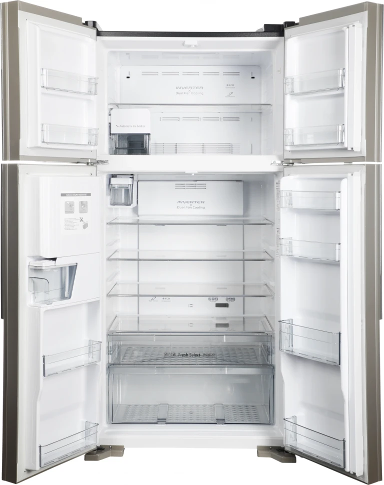 Холодильник Hitachi R-W660PUC7X GC 2-хкамерн. шампань глянц. инвертер  