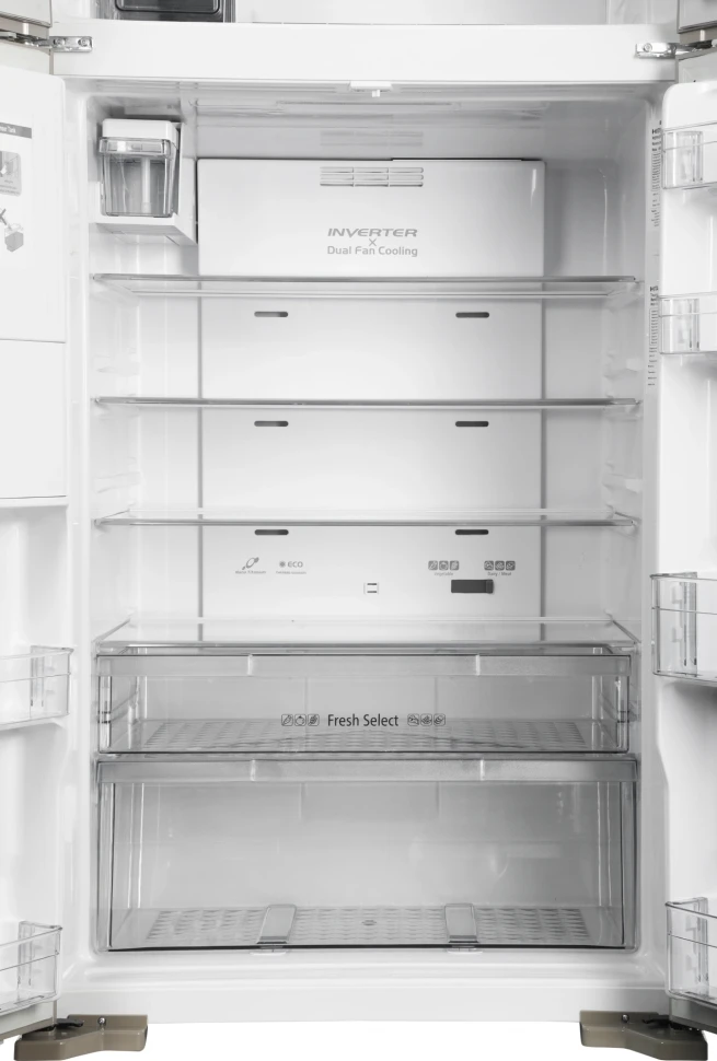 Холодильник Hitachi R-W660PUC7X GC 2-хкамерн. шампань глянц. инвертер  