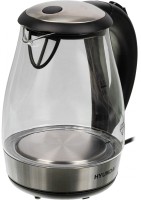 Чайник электрический Hyundai HYK-G2030 1.7л. 2200Вт черный корпус: стекло/пластик