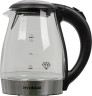Чайник электрический Hyundai HYK-G2030 1.7л. 2200Вт черный корпус: стекло/пластик  