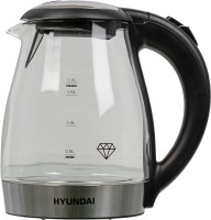 Чайник электрический Hyundai HYK-G2030 1.7л. 2200Вт черный корпус: стекло/пластик