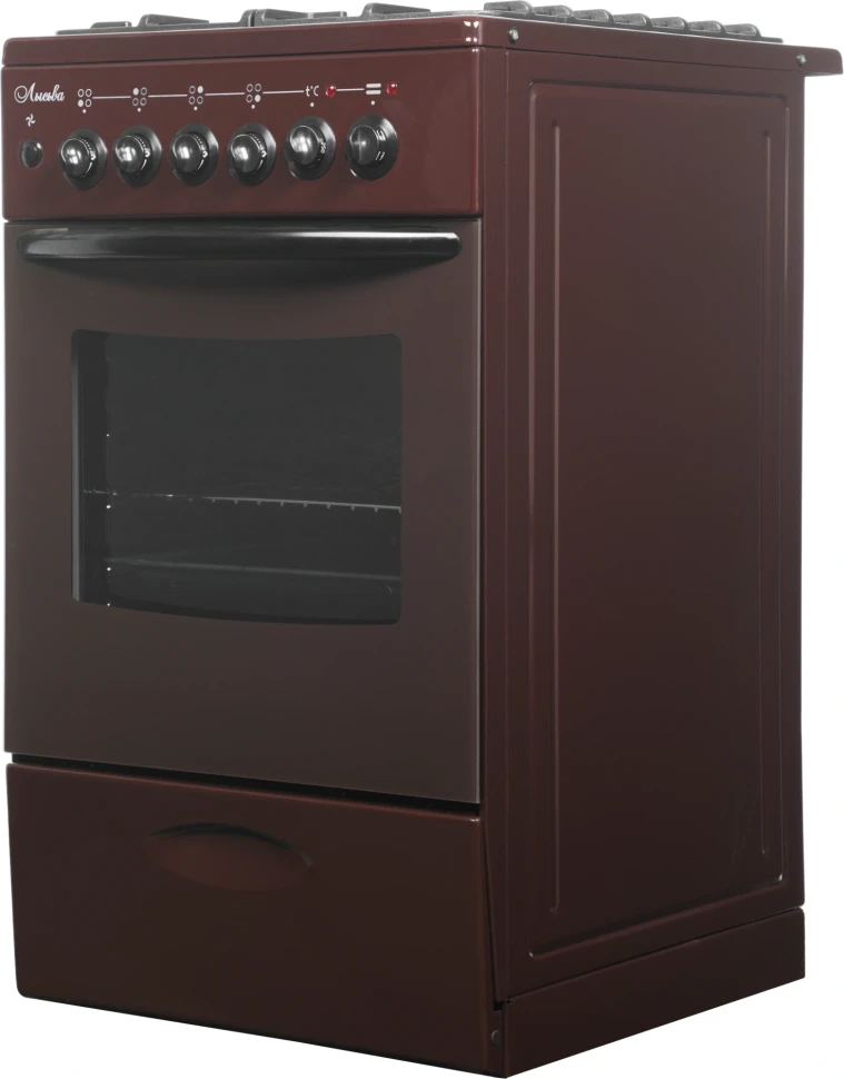 Плита Комбинированная Лысьва ЭГ 404 МС-2у коричневый (без крышки) реш.чугун