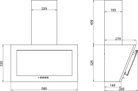 Вытяжка каминная Elikor Коралл 60П-430-К3Д черный управление: кнопочное (1 мотор)