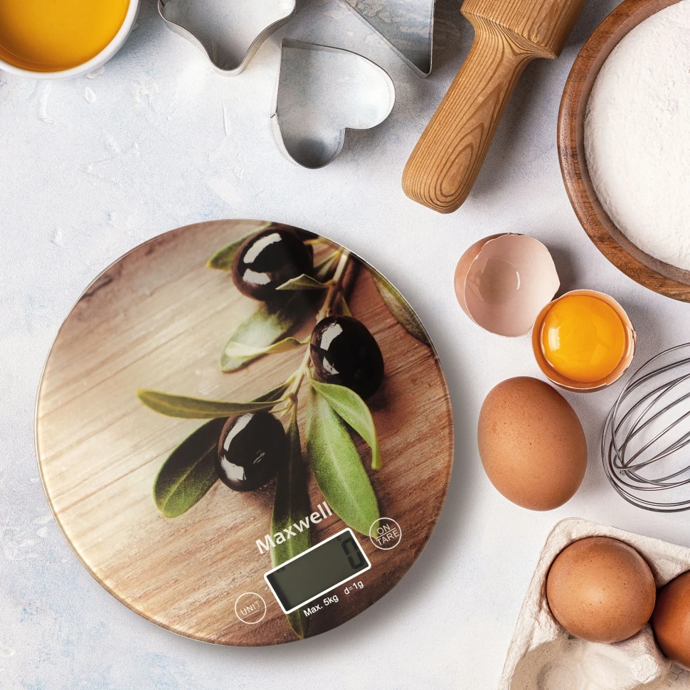 Весы кухонные электронные Maxwell MW-1468 макс.вес:5кг рисунок  