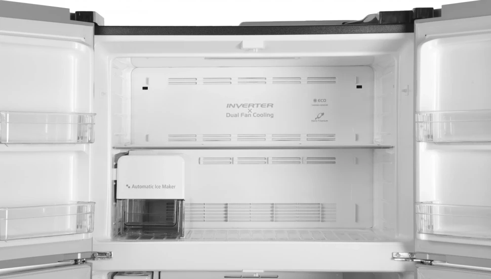 Холодильник Hitachi R-W660PUC7X GS 2-хкамерн. серебристый глянц. инвертер  