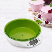 Весы кухонные электронные Vitek VT-2400 макс.вес:5кг белый/зеленый