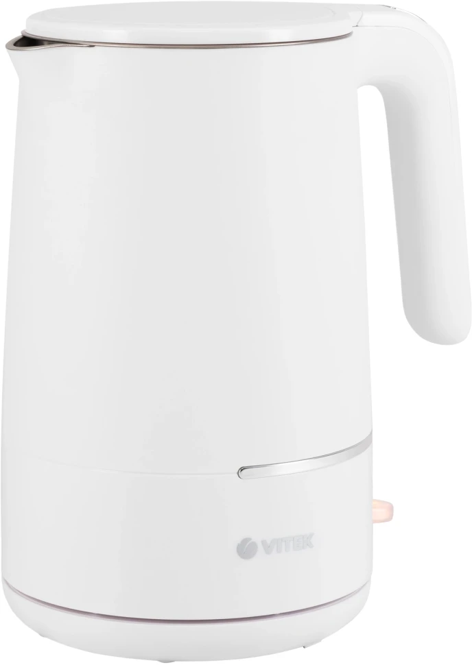Чайник электрический Vitek VT-1104 1.5л. 2200Вт белый корпус: металл/пластик  