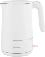 Чайник электрический Vitek VT-1104 1.5л. 2200Вт белый корпус: металл/пластик