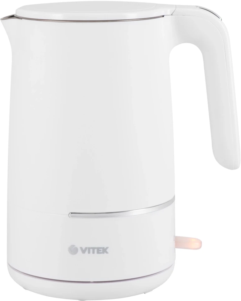 Чайник электрический Vitek VT-1104 1.5л. 2200Вт белый корпус: металл/пластик  