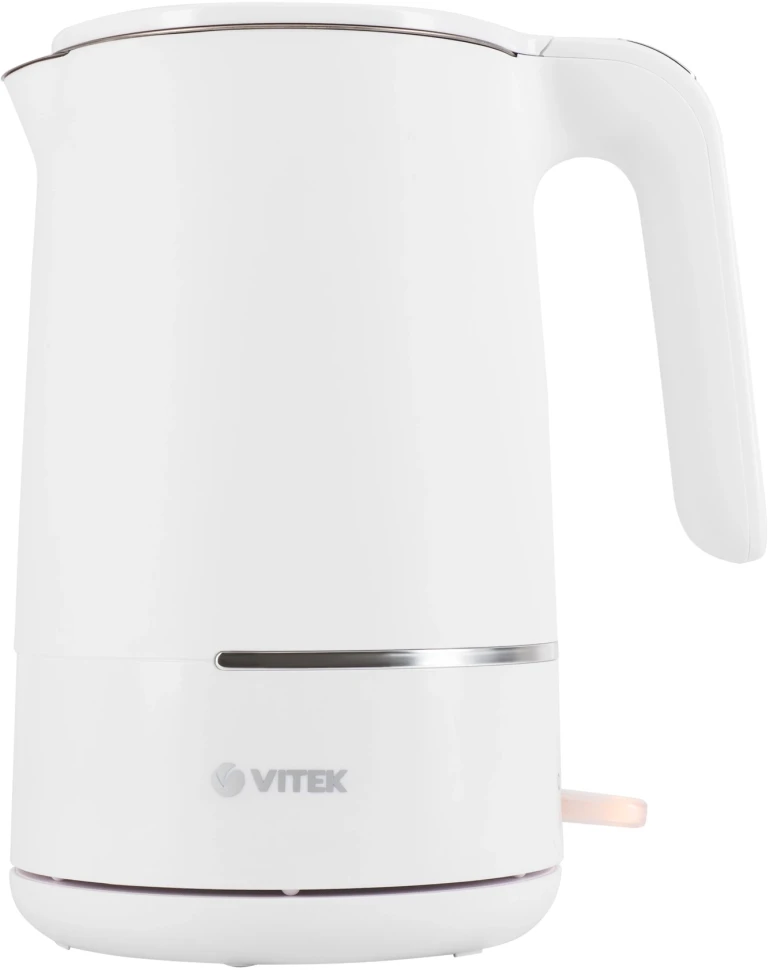 Чайник электрический Vitek VT-1104 1.5л. 2200Вт белый корпус: металл/пластик  