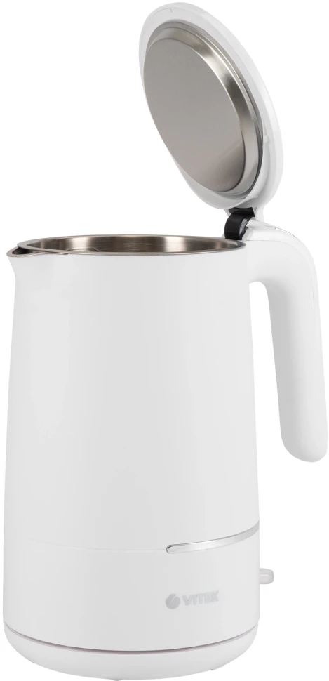 Чайник электрический Vitek VT-1104 1.5л. 2200Вт белый корпус: металл/пластик  