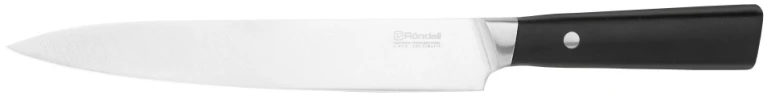 Нож кухонный Rondell Spata RD-1136 стальной разделочный лезв.200мм прямая заточка черный блистер
