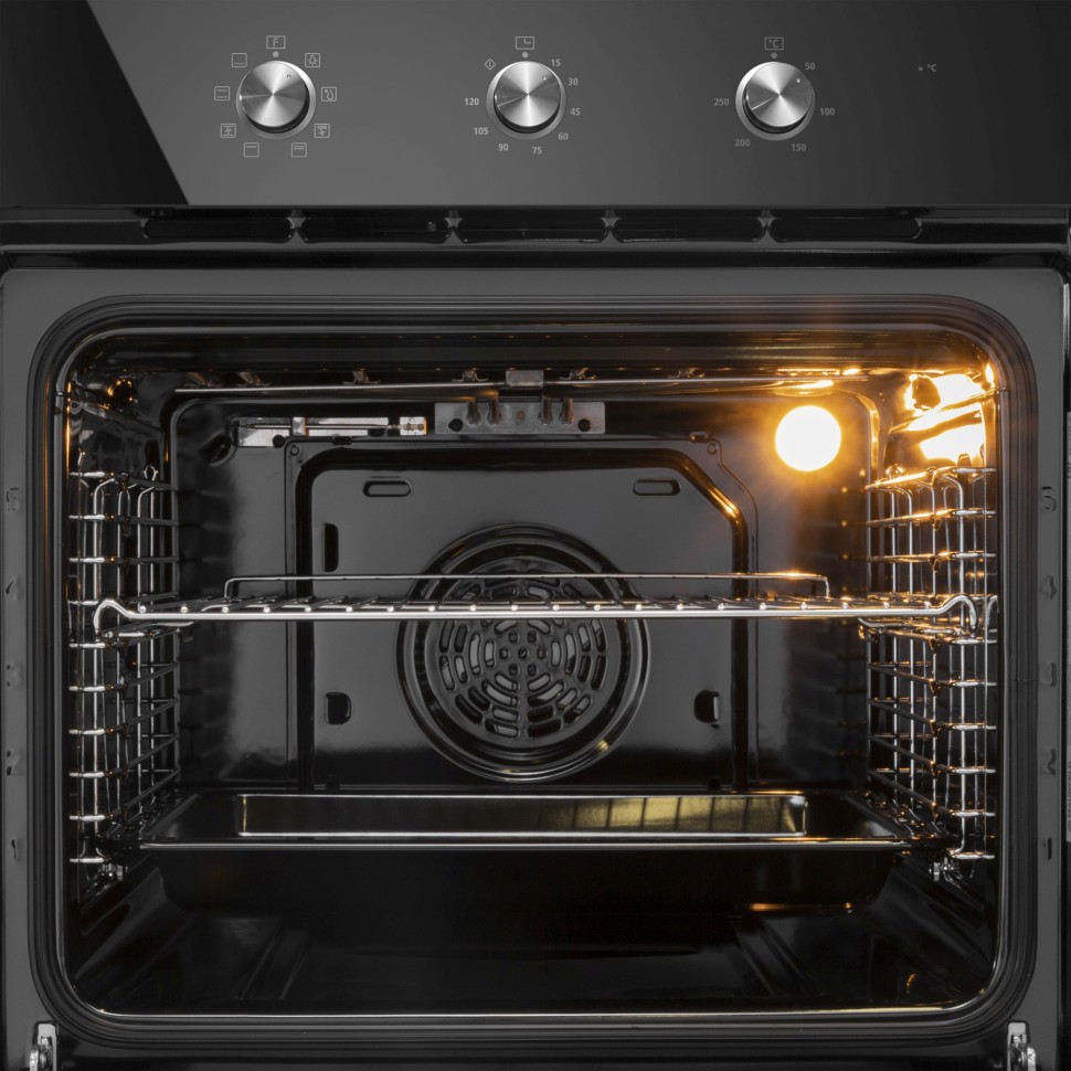 Духовой шкаф Электрический Maunfeld MEOC708PB черный