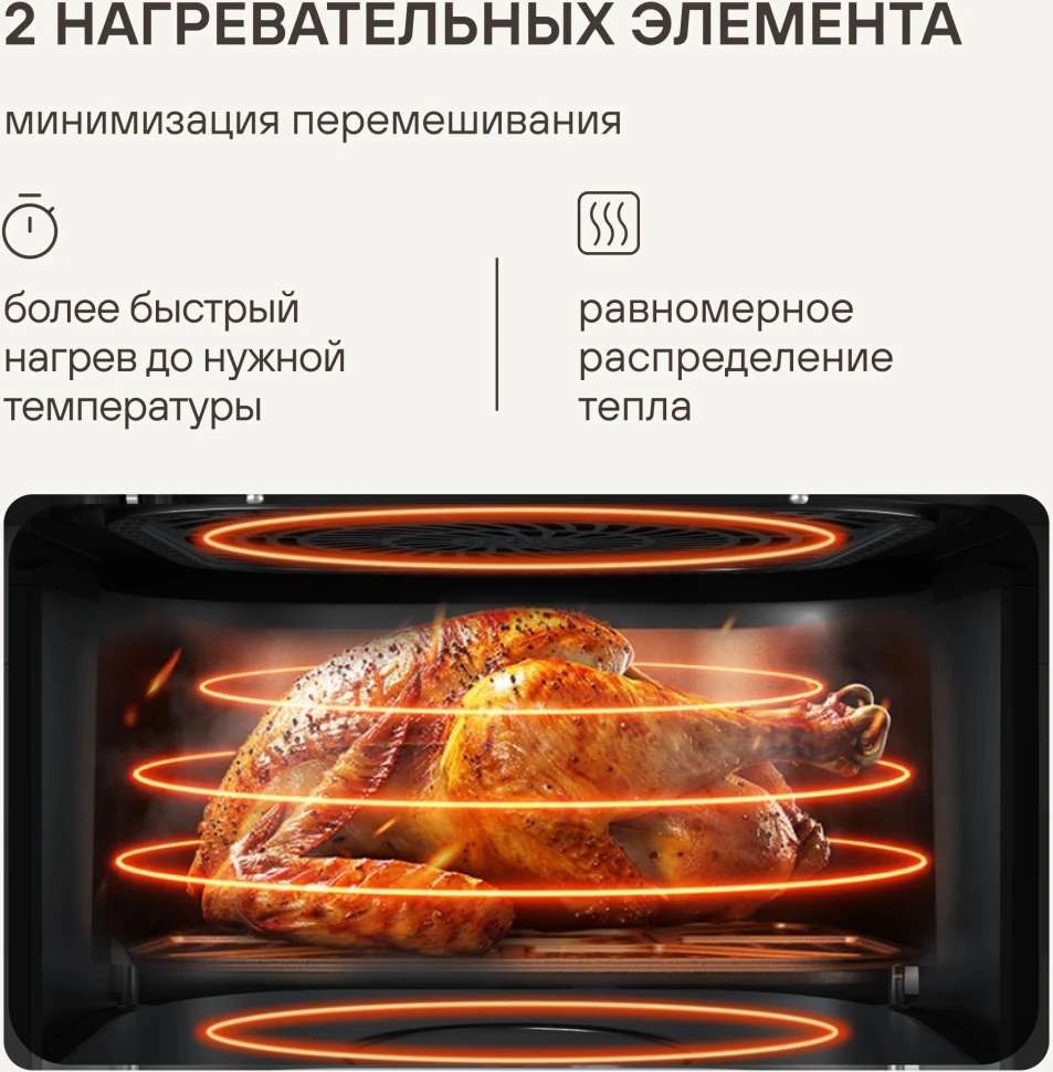 Аэрогриль Rondell RDE-AF555 6л 1800Вт шампань