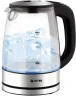 Чайник электрический Vitek VT-8828 1.7л. 2200Вт серебристый корпус: стекло/металл  