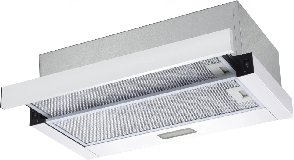 Вытяжка встраиваемая Hyundai HBH 6235 WG белый управление: кнопочное (1 мотор)  