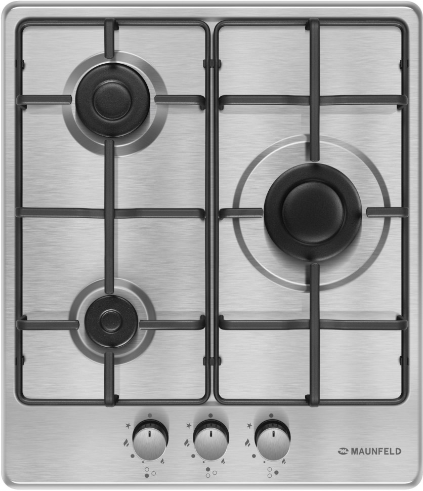 Газовая варочная поверхность Maunfeld EGHS.43.3STS-ES нержавеющая сталь  