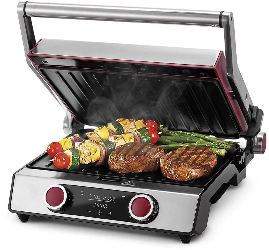 Электрогриль Kitfort КТ-3631 2200Вт серебристый  