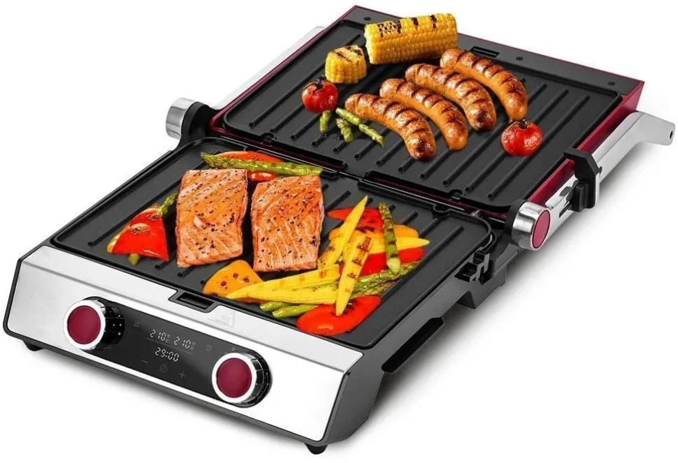 Электрогриль Kitfort КТ-3631 2200Вт серебристый  