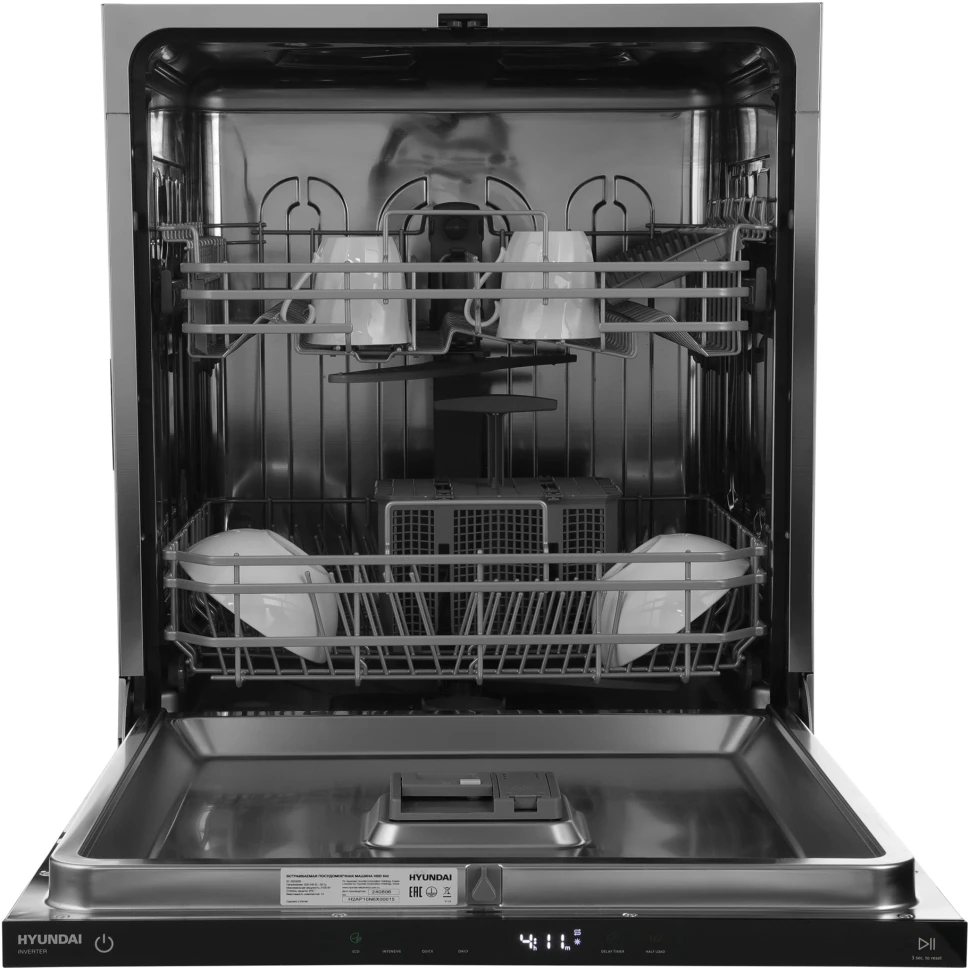 Посудомоечная машина встраив. Hyundai HBD 642 2100Вт полноразмерная нержавеющая сталь инвертор  