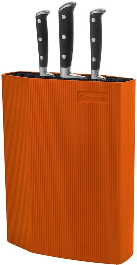 Подставка для ножей Rondell Orange RD-470 оранжевый упак.:подарочная коробка с ручкой  
