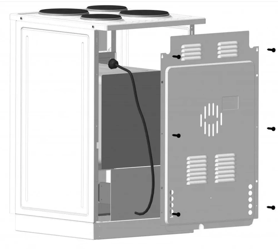 Плита Электрическая Лысьва EF4005MK00 черный стеклокерамика (без крышки)