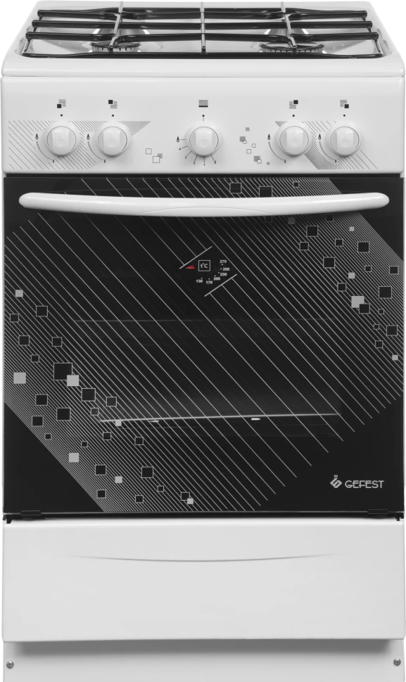 Плита Газовая Gefest ПГ 5100 0017 белый (без крышки) реш.сталь  