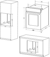 Духовой шкаф Электрический Maunfeld EOEM516BG бежевый