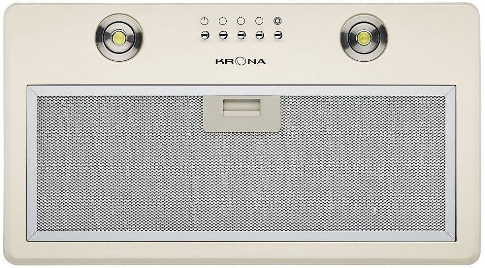 Вытяжка встраиваемая Krona Runa 600 PB слоновая кость управление: кнопочное (1 мотор)  