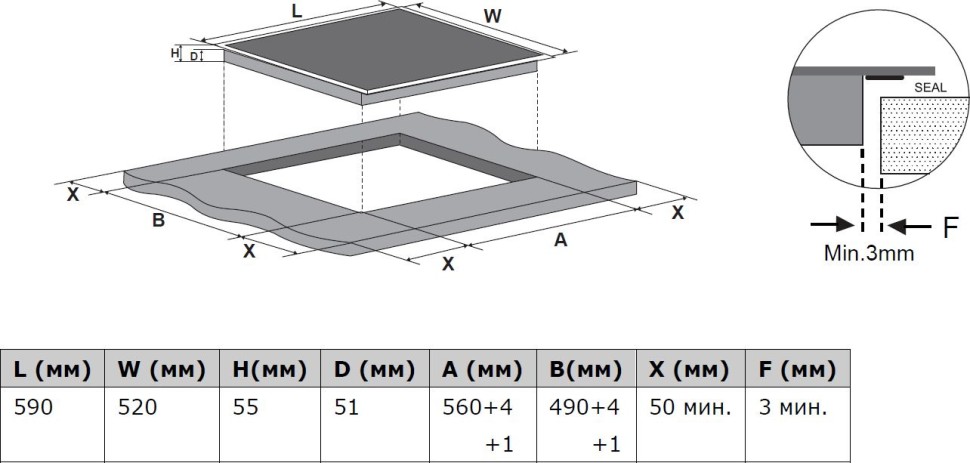 Варочная поверхность Weissgauff HV 640 BM черный  