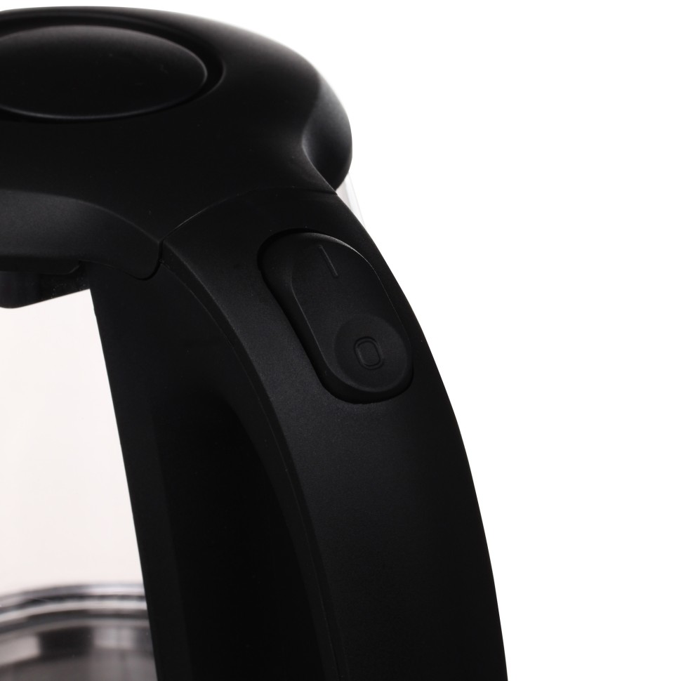 Чайник электрический Hyundai HYK-G1001 1.7л. 2200Вт черный корпус: стекло/пластик  